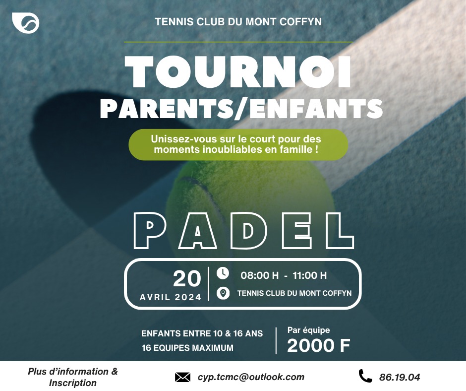 Tcmc Tournoi Parents Enfants Ligue Caledonienne De Tennis